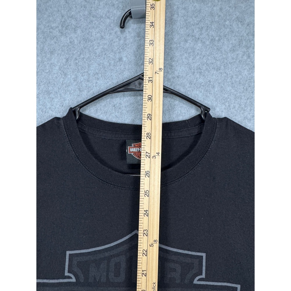Harley-Davidson Glacier Kalispell Montana Graphic T-Shirt Mens XL Black Goat Bus - Picture 6 of 9